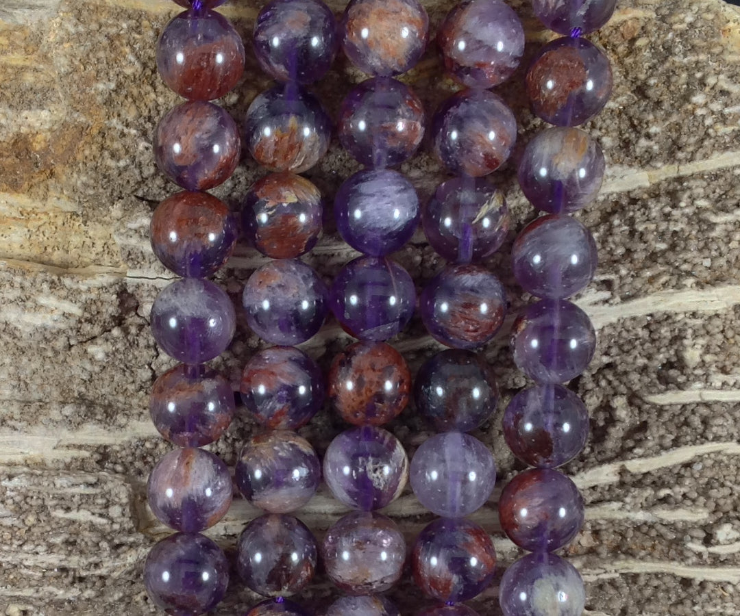 Amethyst w/ Hematite Inclusions aka Auralite 23 Round-8